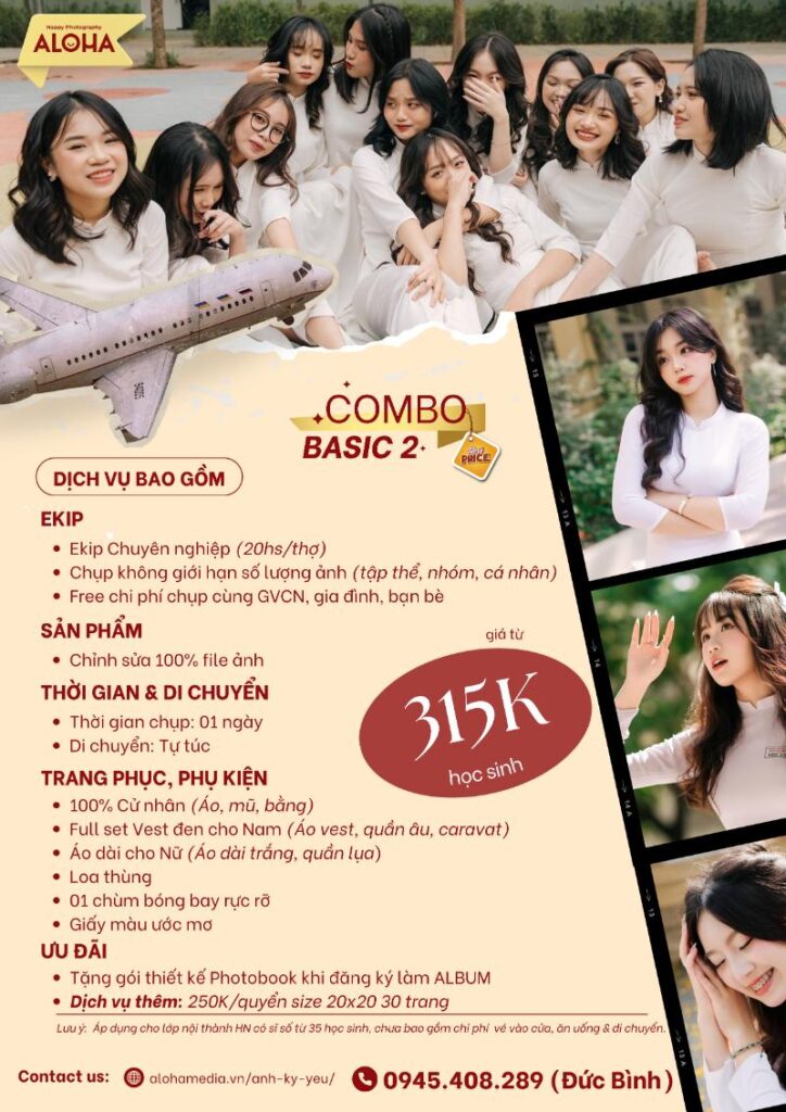 Gói BASIC 2 - Chụp Kỷ Yếu Tại Hà Nội