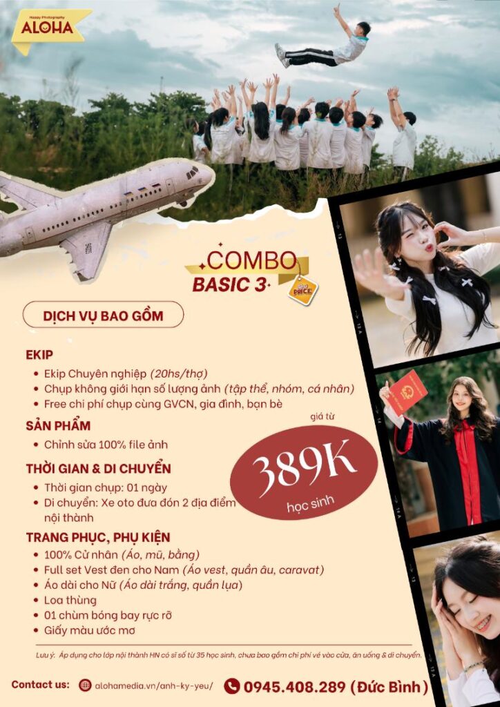 Gói BASIC 3 - Chụp Kỷ Ảnh Yếu Tại Hà Nội