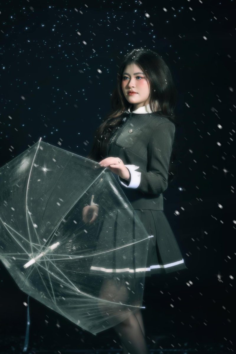 Chụp ảnh Noel với tuyết giả