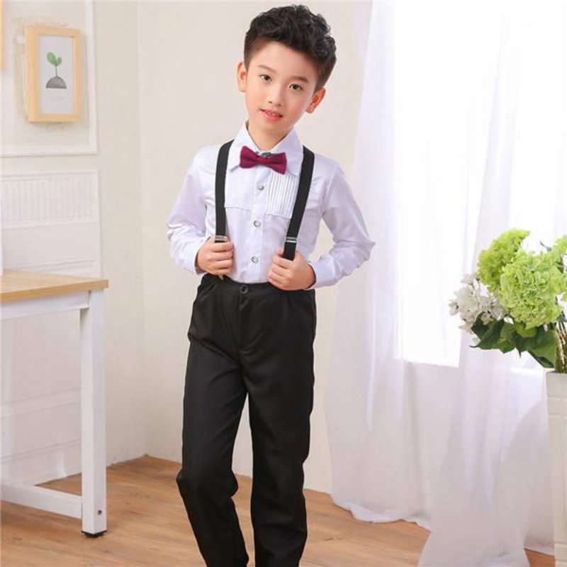 Set áo sơ mi, phụ kiện, giày thể thao