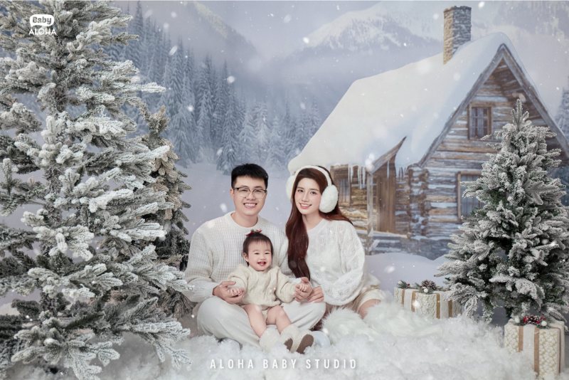 Aloha Baby Studio chụp ảnh Noel cho bé và gia đình