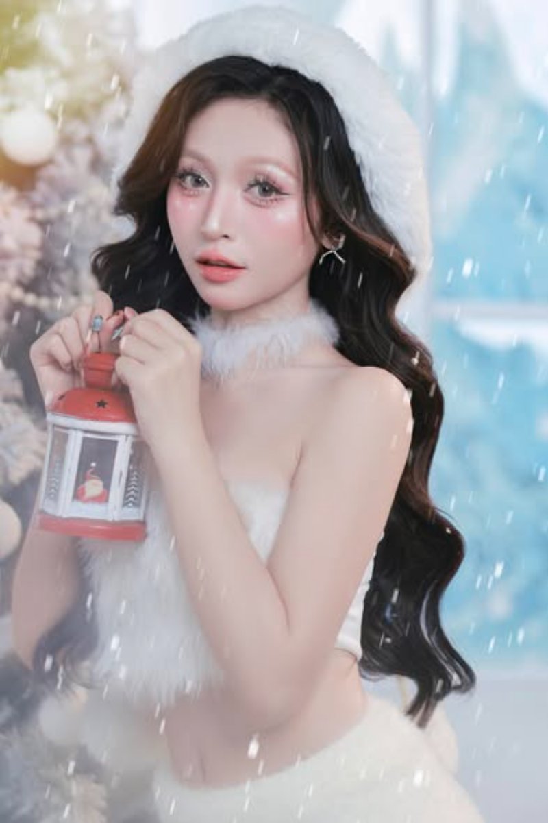 Make up Giáng sinh tông Frozen thanh thoát