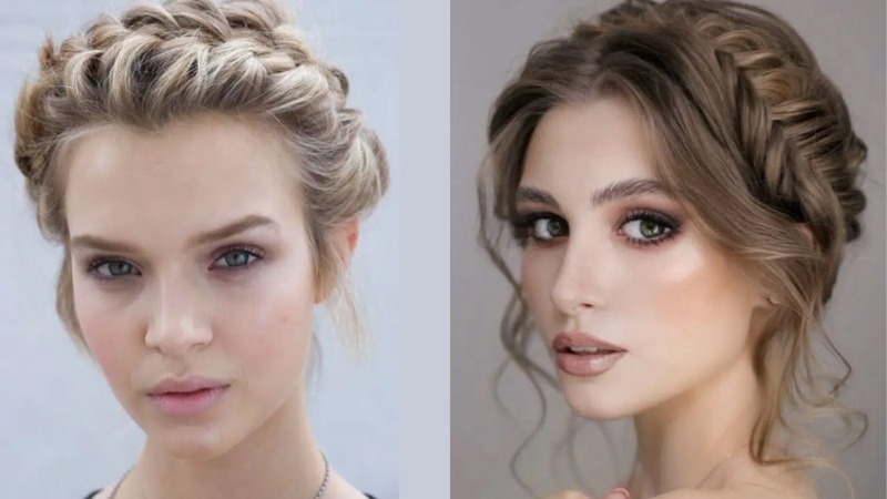 Tết tóc chụp ảnh kỷ yếu kiểu vương miện