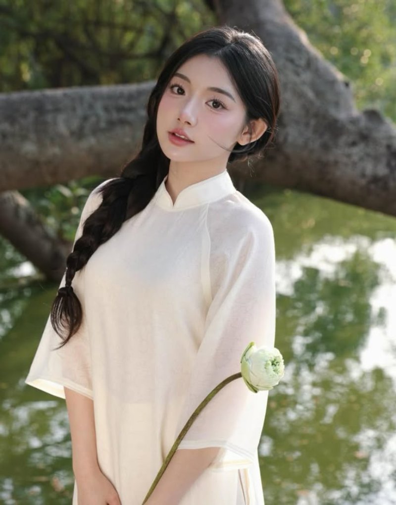 Trang điểm và kiểu tóc khi chụp ảnh áo dài Tết