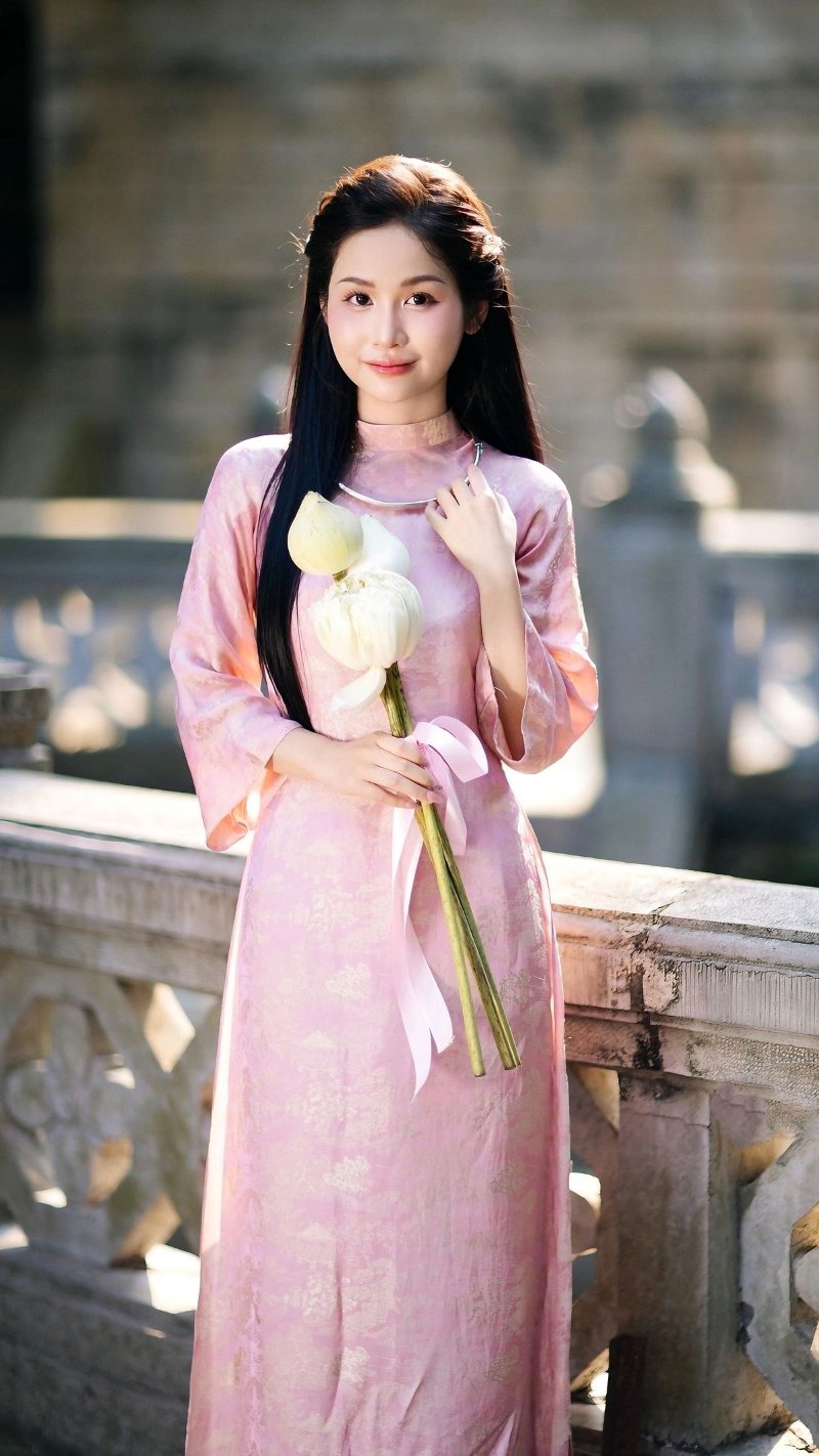 Gợi ý pose dáng chụp ảnh Tết cùng áo dài đẹp duyên dáng