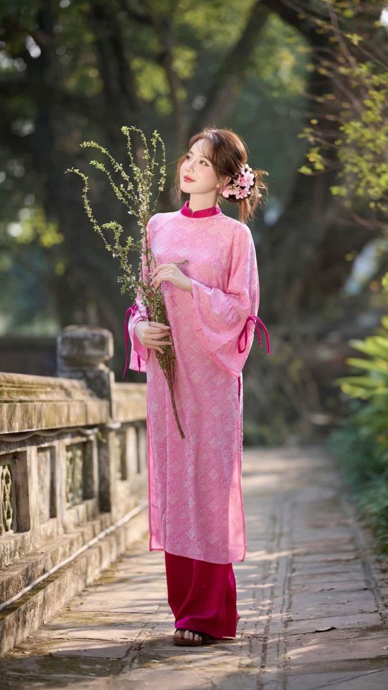 Thời điểm chụp ảnh Tết vào buổi hoàng hôn - khoảnh khắc mặt trời lặn xuống