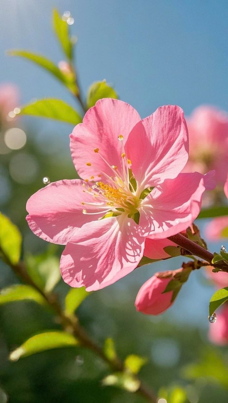 Ảnh bông hoa đào đua nhau khoe sắc dịp Tết đến xuân về