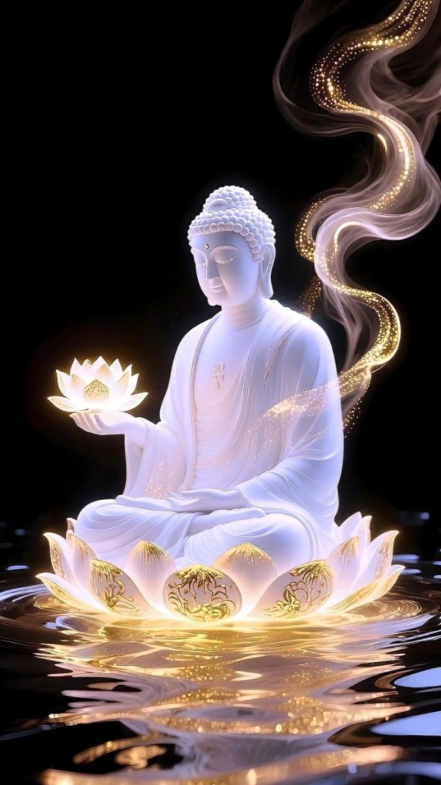 Ảnh bông sen trắng trong Phật giáo đẹp