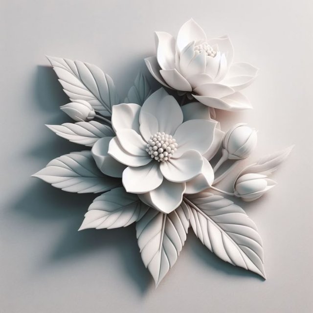 Ảnh bông sen trắng trong kiến trúc điêu khắc