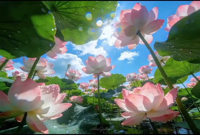 Ảnh đầm sen hồng làm hình nền máy tính cực đẹp