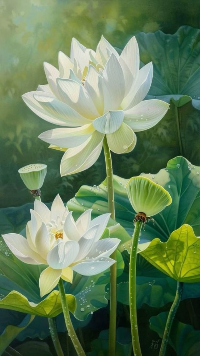 Ảnh đầm sen trắng tinh khiết