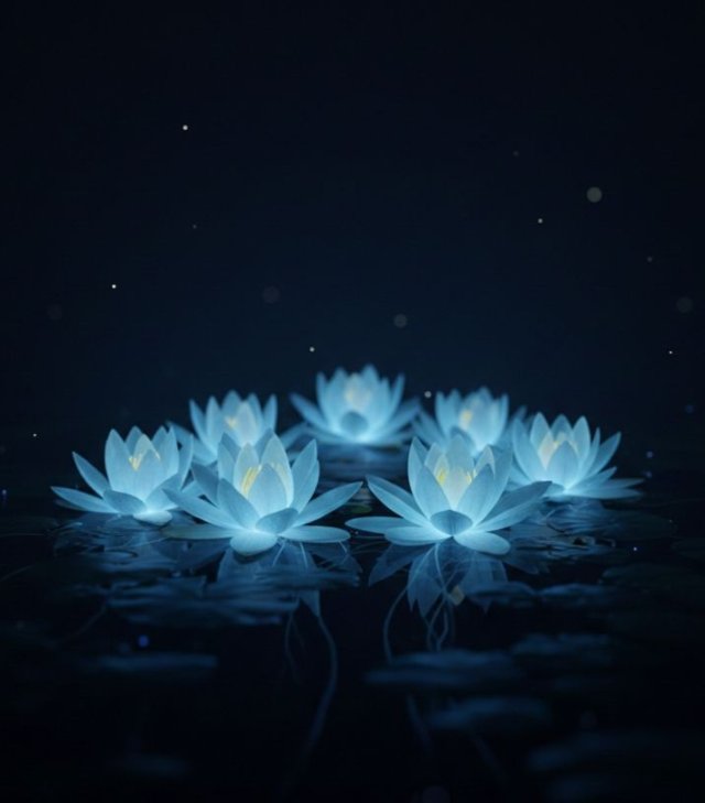 Ảnh hoa sen ban đêm làm nền máy tính mới nhất 2026