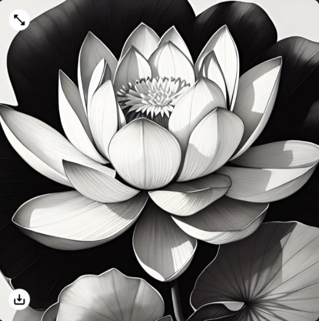 Ảnh hoa sen đen trắng cực nghệ