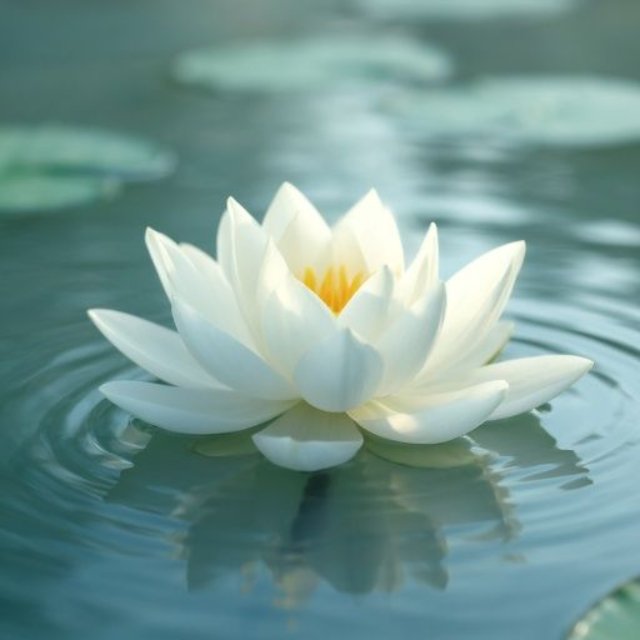 Ảnh hoa sen trắng đẹp dưới hồ