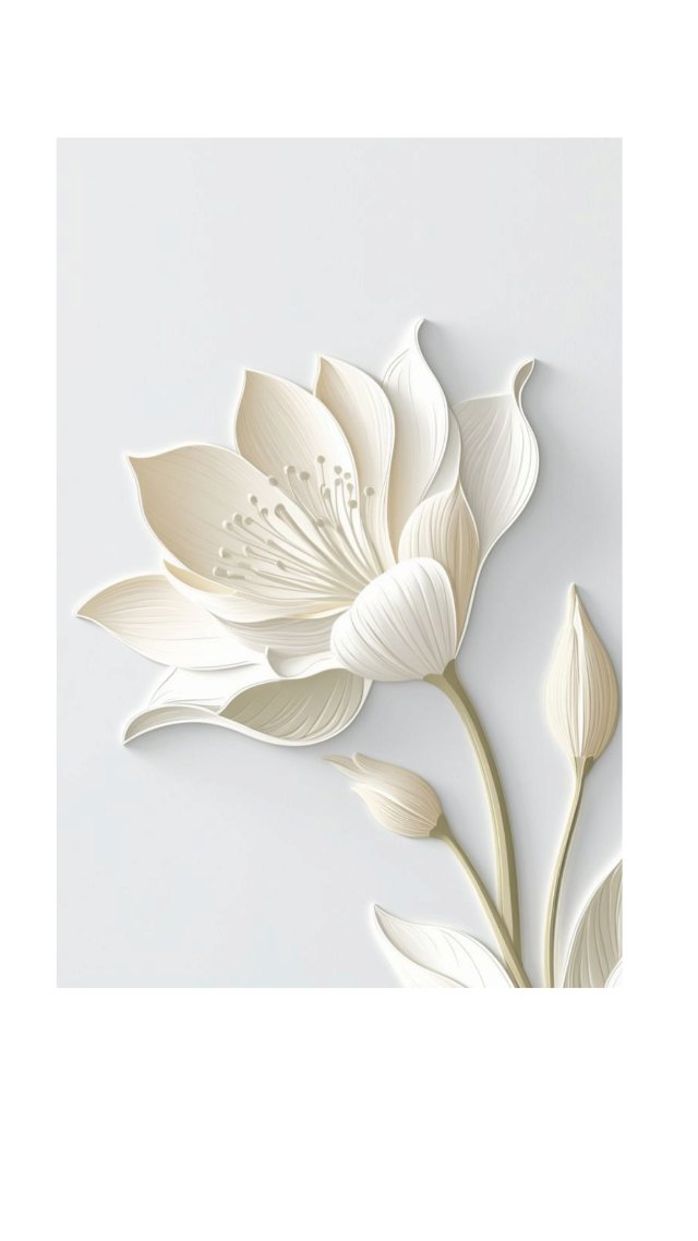 Ảnh hoa sen trắng trong kiến trúc điêu khắc đẹp nhất