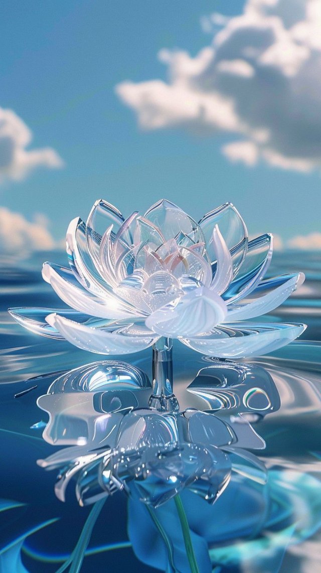 Ảnh nền bông hoa sen màu xanh đẹp nhất