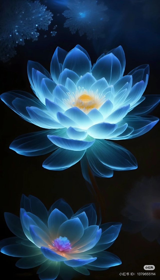 Ảnh nền hoa sen màu xanh đẹp lạ