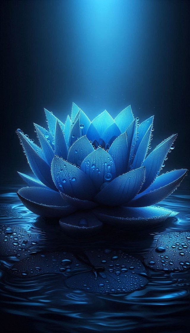 Ảnh nền hoa sen màu xanh mới nhất