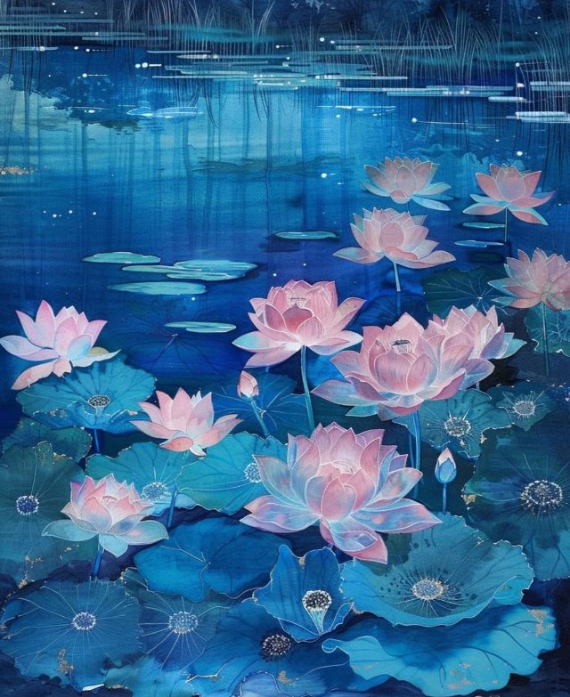 Ảnh vẽ hoa sen nghệ thuật mới nhất 2026