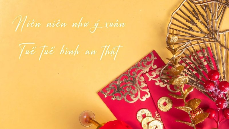 Background Tết Nguyên Đán màu vàng ấm áp đẹp