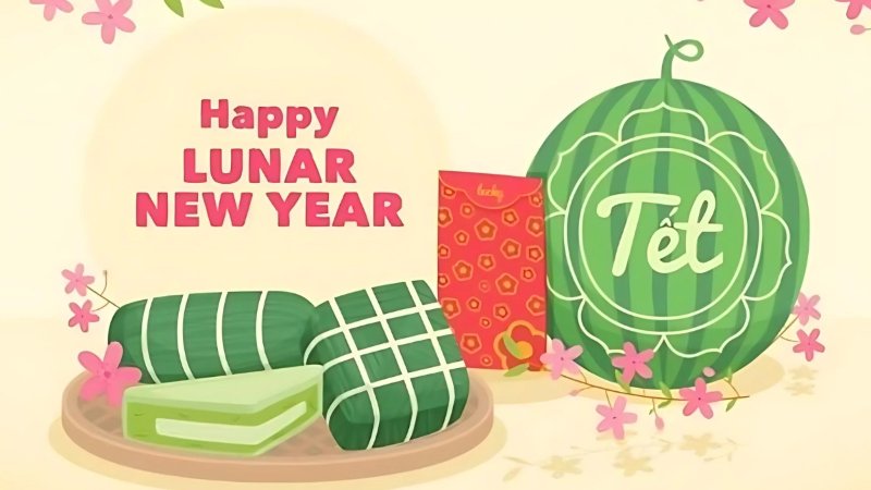 Background Tết Nguyên Đán màu vàng pastel