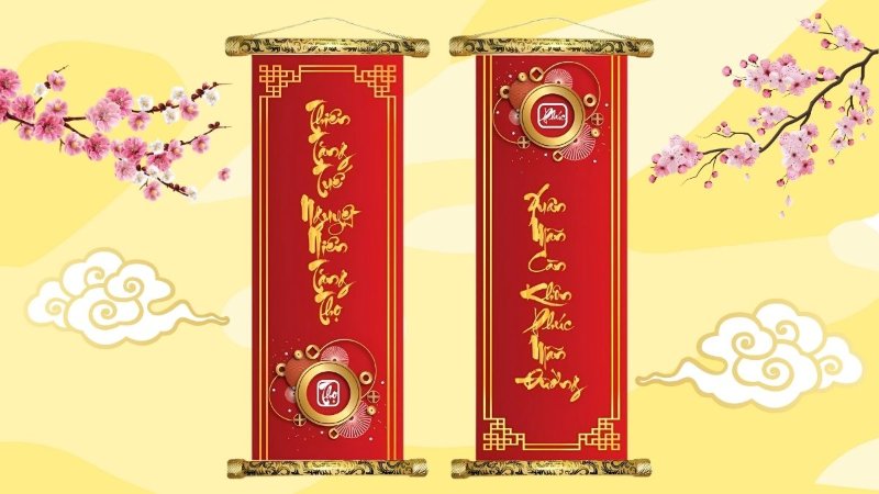 Background Tết cho ấn phẩm quảng cáo cho doanh nghiệp