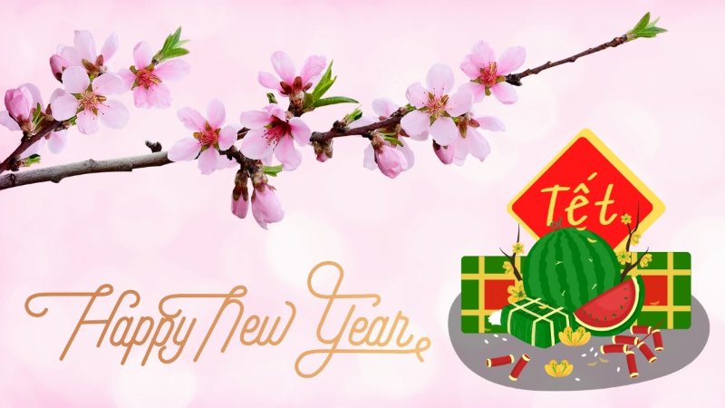 Background Tết cho banner Facebook - Zalo - mạng xã hội