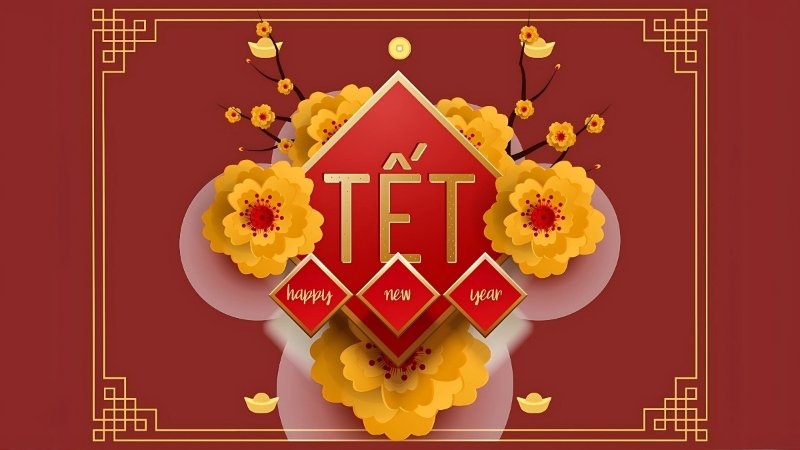 Background Tết cho banner mạng xã hội