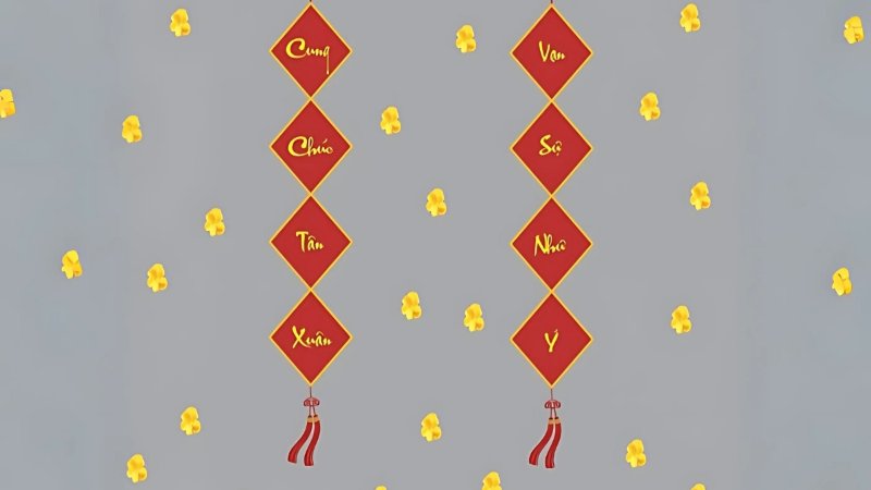 Background Tết cho standee