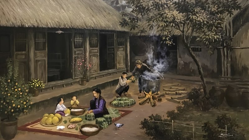 Background Tết cho trường học