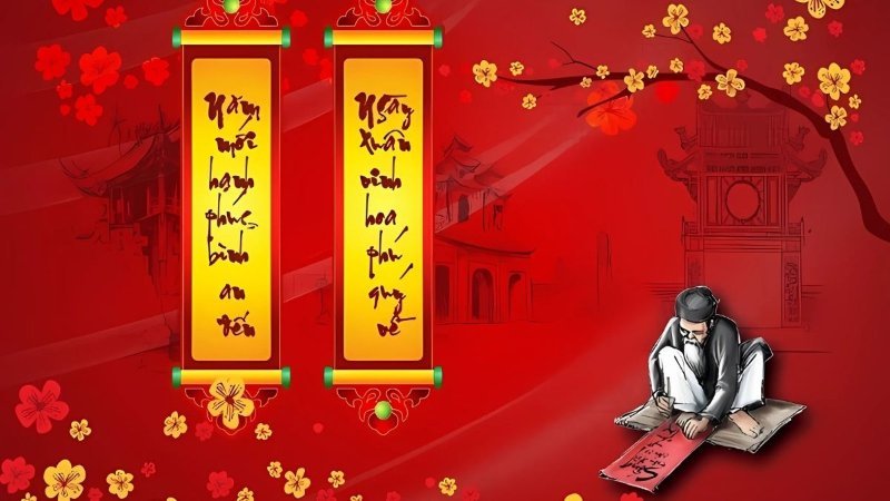 Background Tết dùng trong ấn phẩm quảng cáo