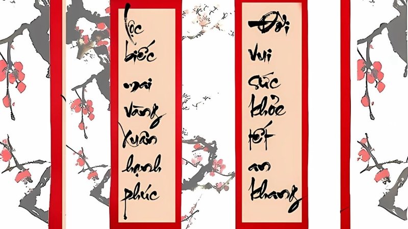 Background Tết làm standee