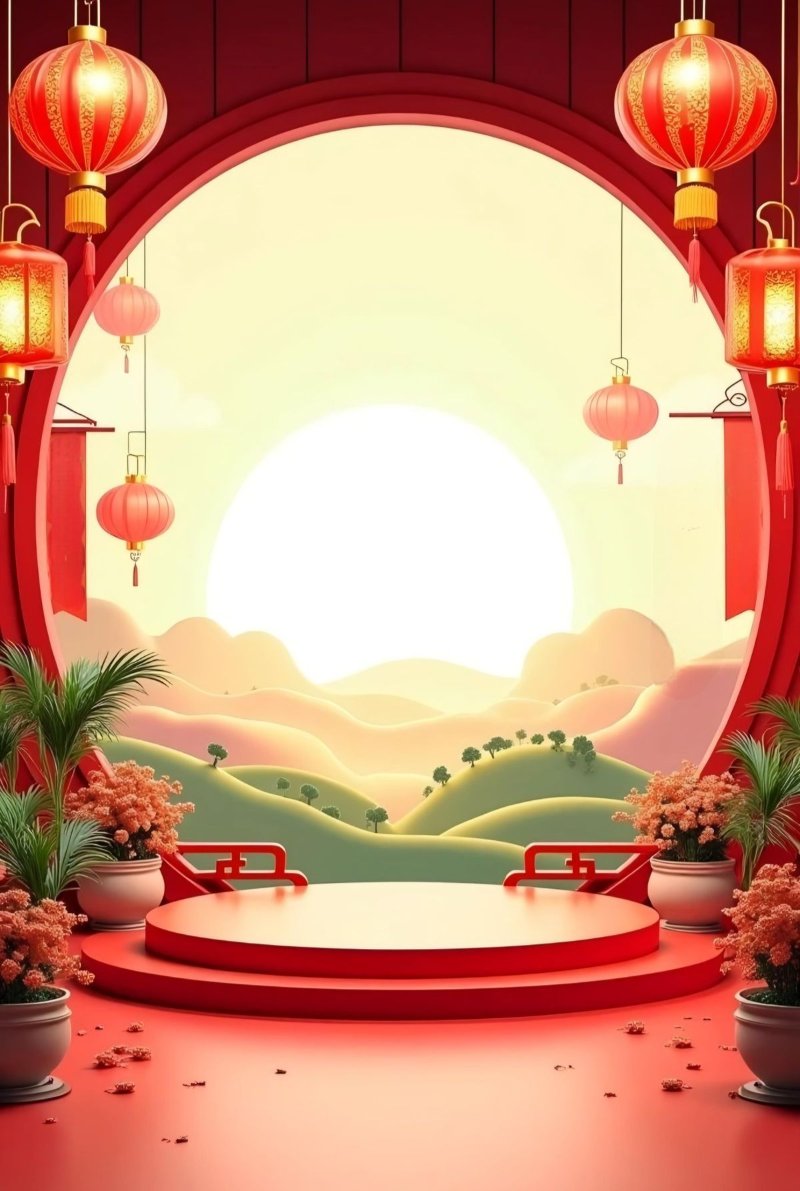 Background ghép ảnh và tạo khung Tết