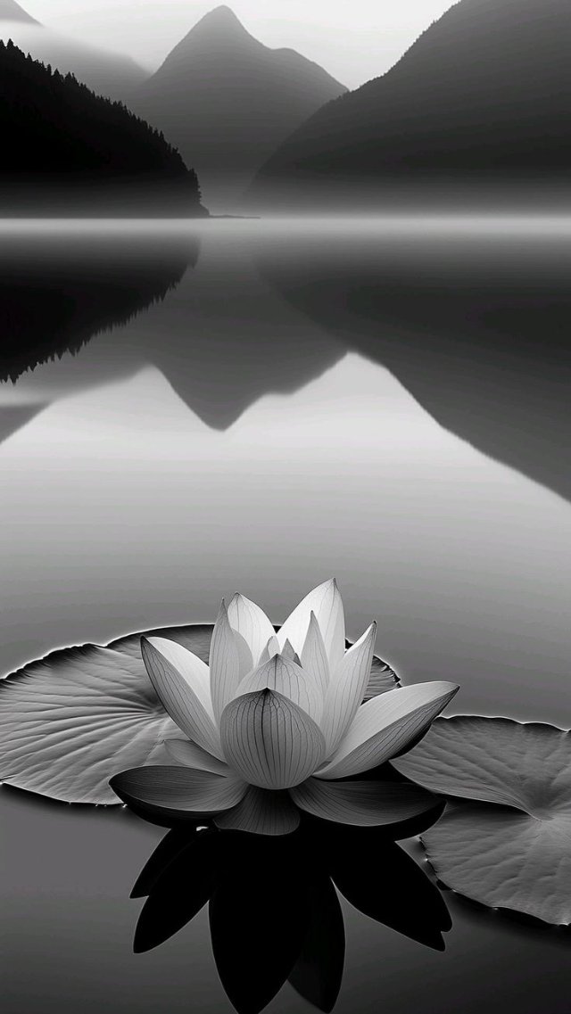 Chụp ảnh hoa sen đen trắng với phông nền tối ấn tượng