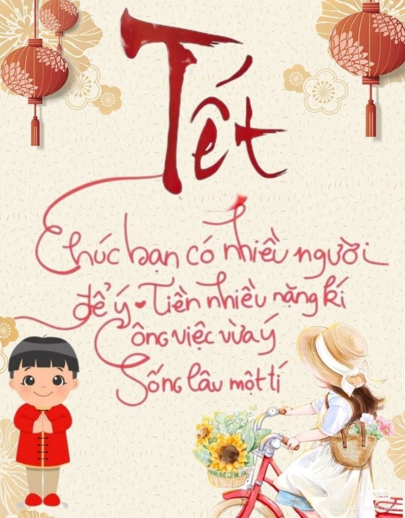 Hình ảnh chúc Tết 2026 truyền thống cute
