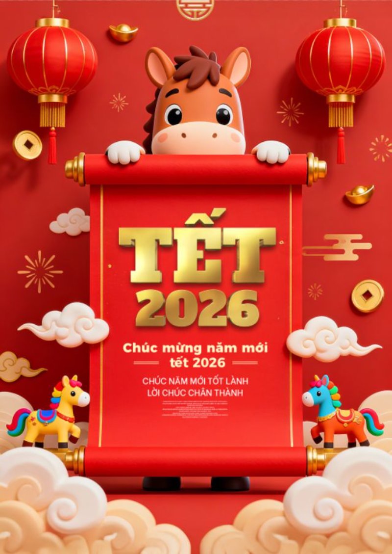 Hình ảnh chúc Tết Bính Ngọ truyền thống