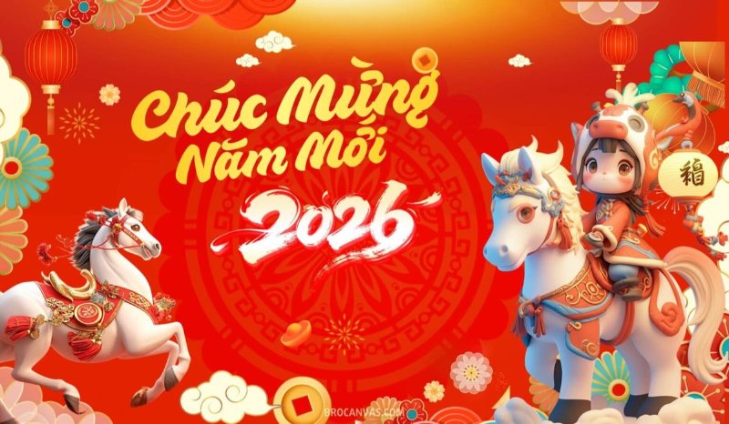 Hình ảnh chúc năm mới 2026 truyền thống