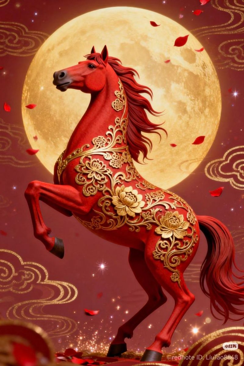 Hình ảnh linh vật Bính Ngọ hút tài lộc