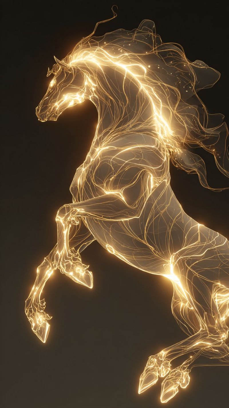 Hình ảnh linh vật Ngựa dũng mãnh