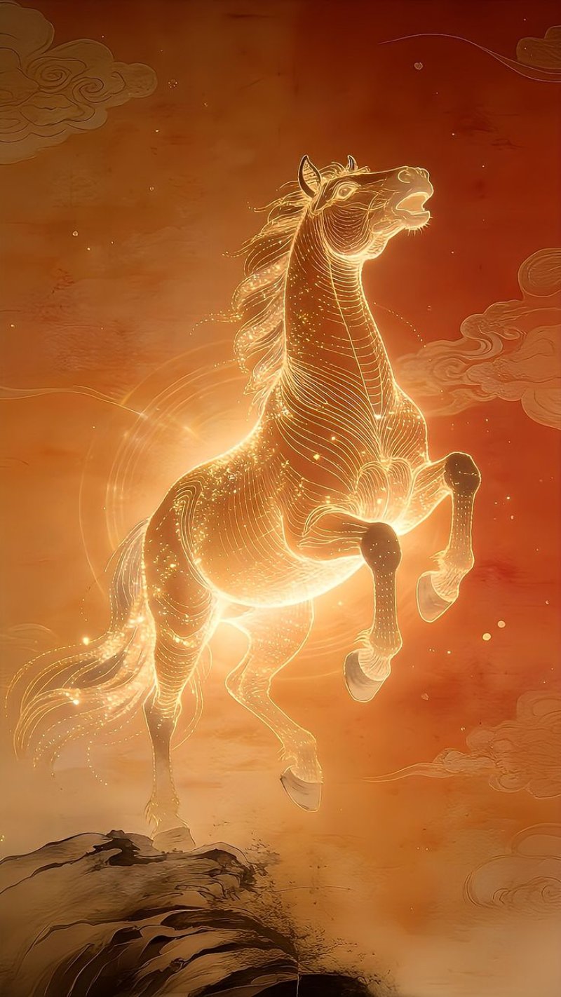 Hình ảnh linh vật Ngựa tài lộc độc đáo