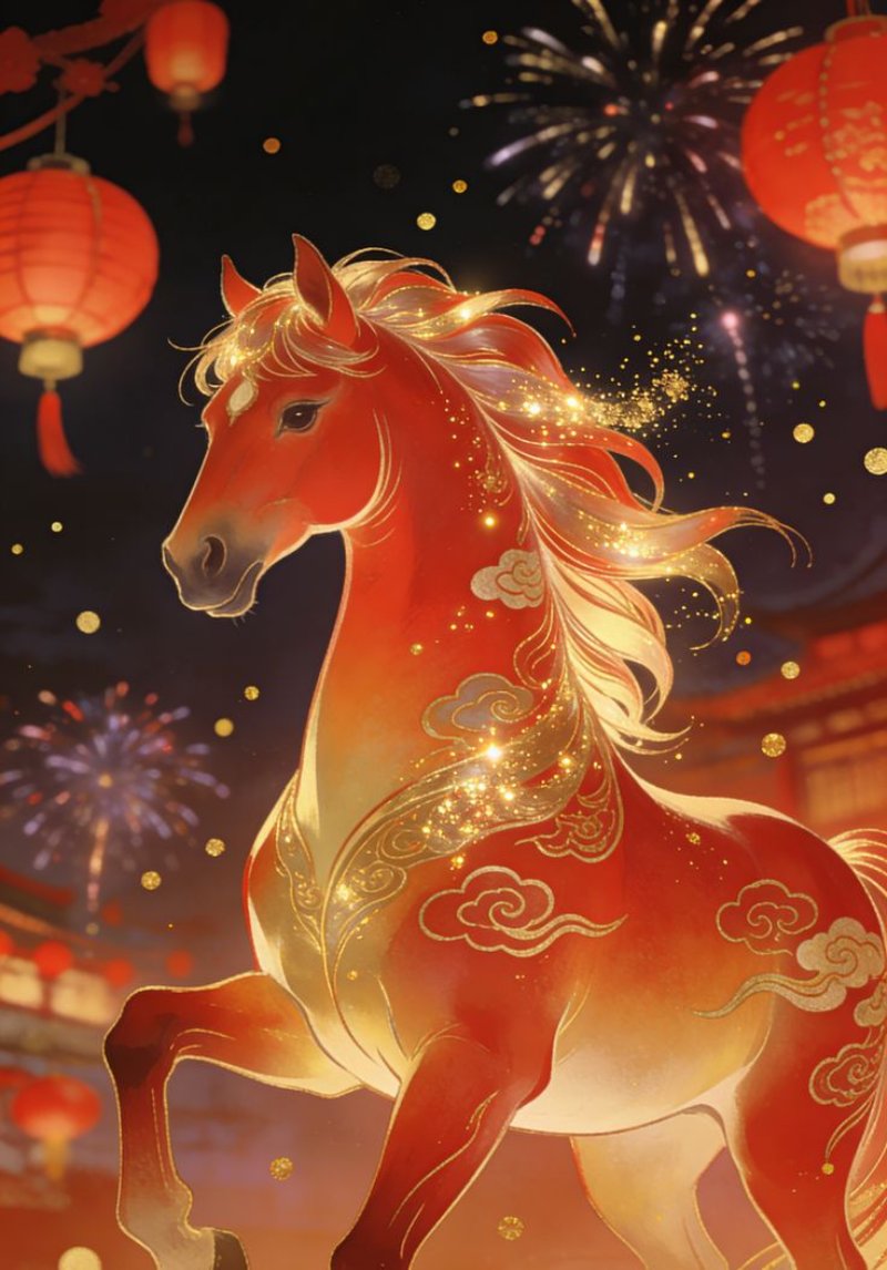 Hình ảnh linh vật Ngựa thu hút tài lộc