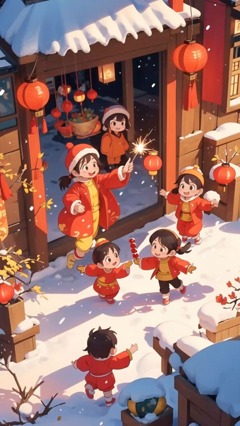 Hình nền Tết sum vầy bên gia đình, bạn bè đầy lãng mạn