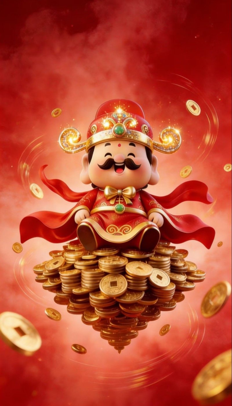 Hình nền điện thoại ông thần tài, xin vía may mắn đầu năm