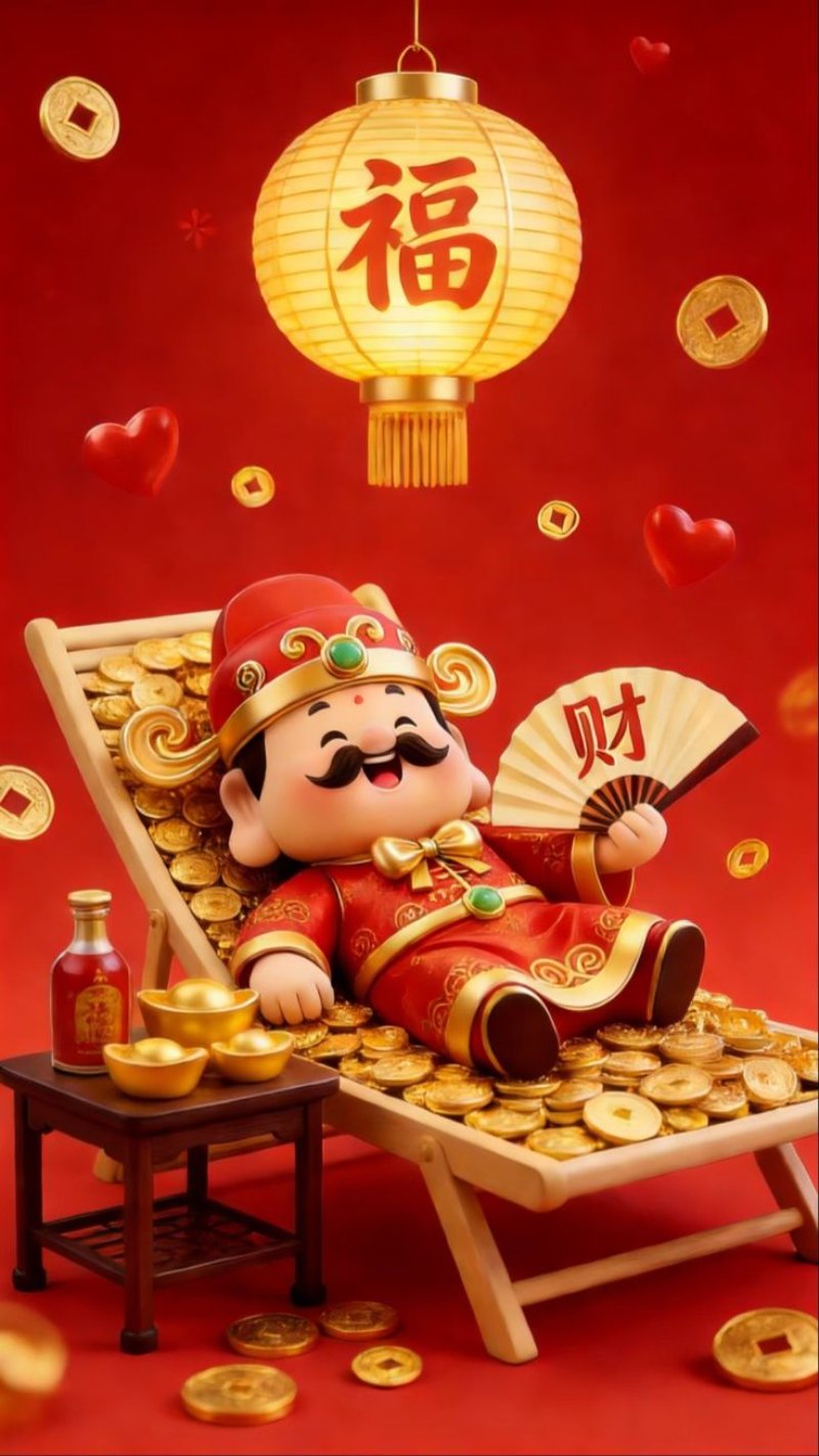 Hình nền điện thoại thần tài, xin vía may mắn đầu năm