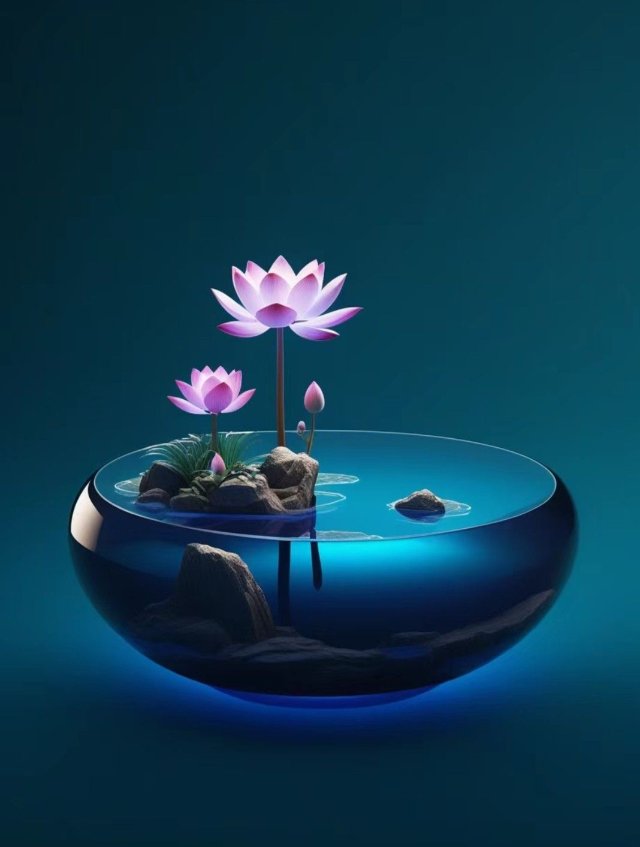 Hình nền hoa sen 3D đẹp và chất