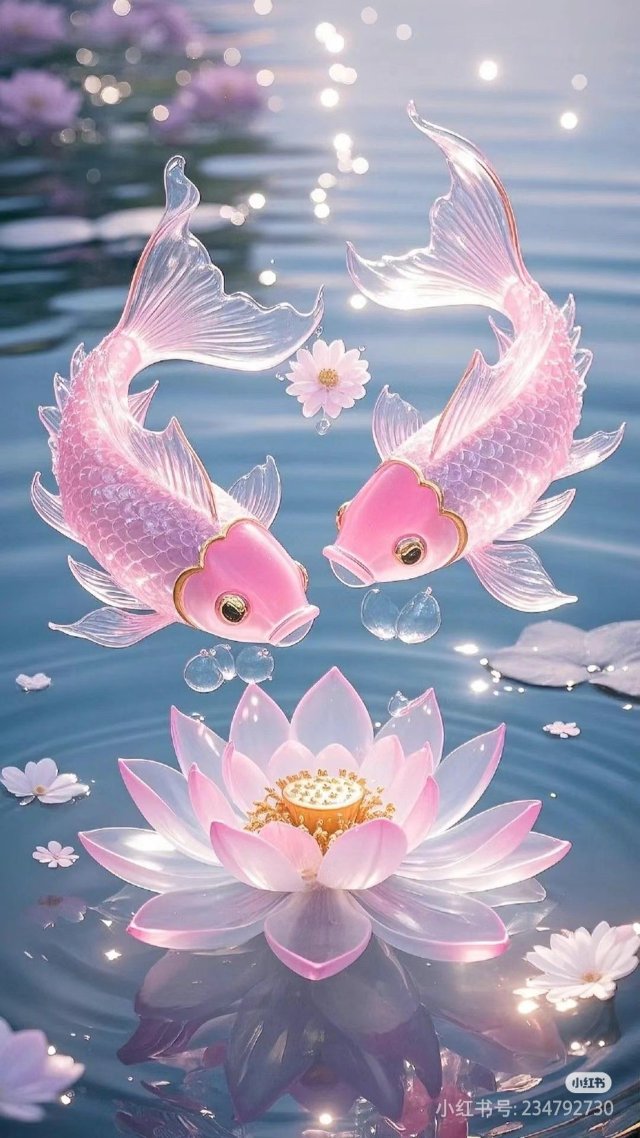 Hình nền hoa sen cá chép cực nghệ
