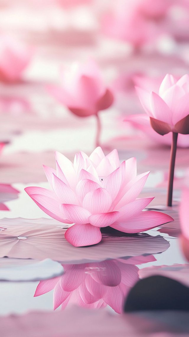 Hình nền hoa sen màu hồng đẹp