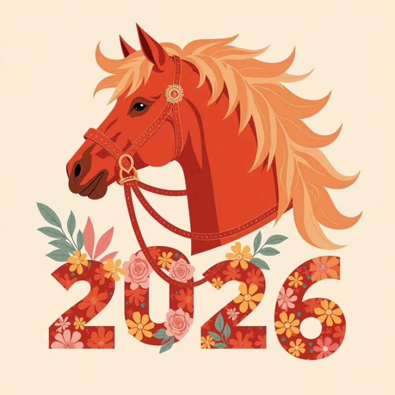 Hình vẽ Tết Nguyên Đán năm ngựa đẹp