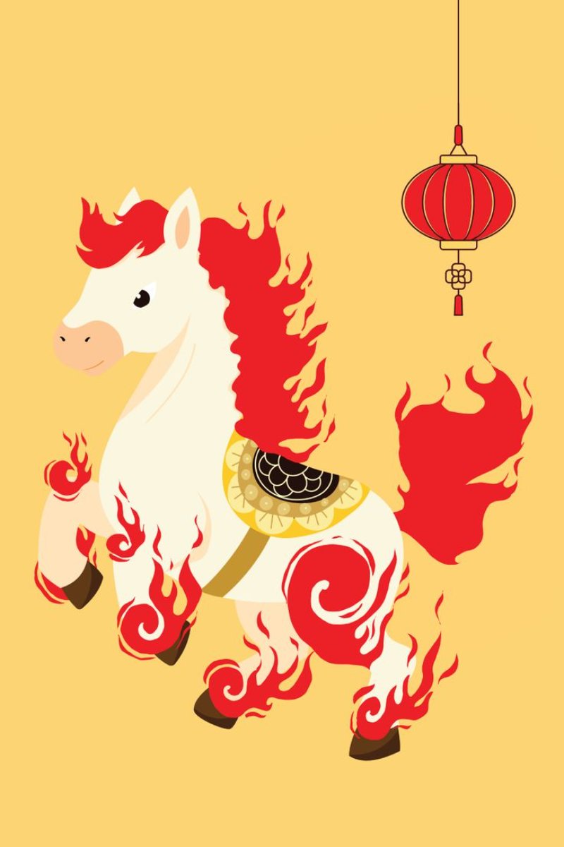 Hình vẽ Tết Nguyên Đán năm ngựa lạ mắt
