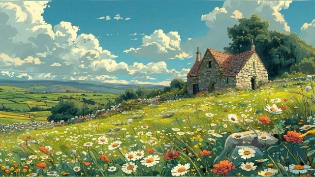 Ảnh thiên nhiên anime làm nền máy tính cực đẹp